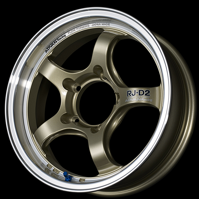 Advan RG-D2 16x6.5 / +45 Offset / 4x100 / 63mm Bore / Machining and Champagne Gold
