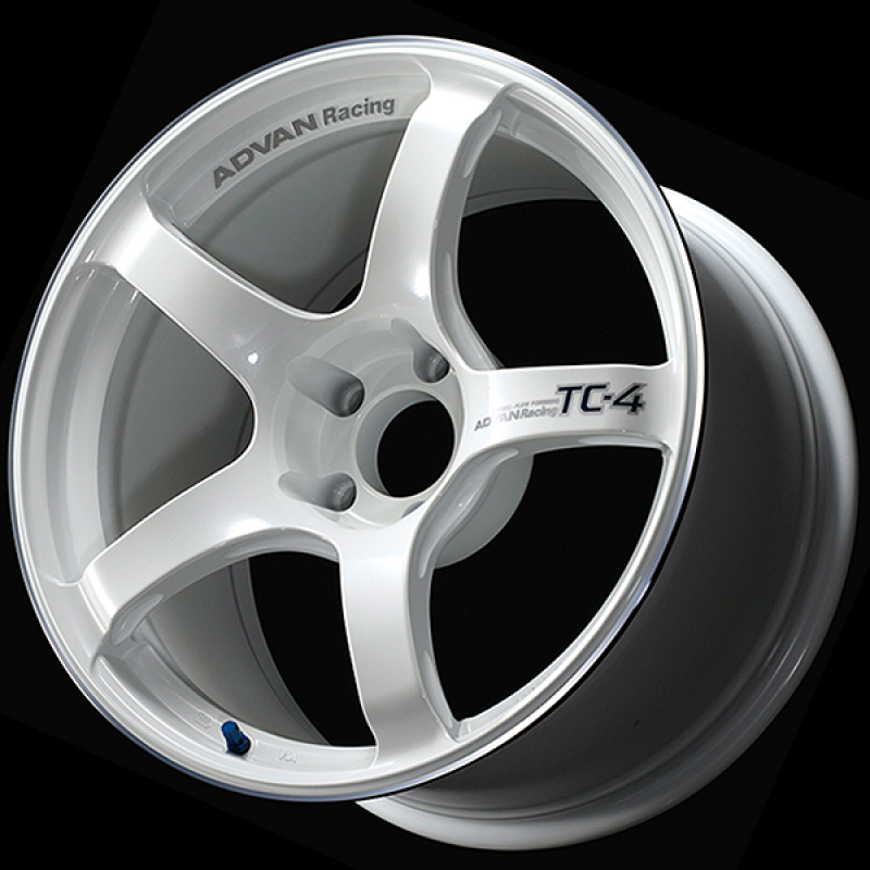 Advan TC4 17x6.5 / +40 Offset / 4x100 / 63mm Bore / Racing White Metallic and Ring