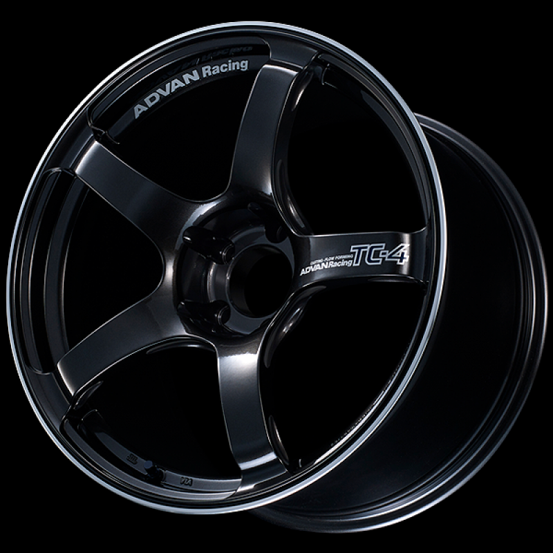 Advan TC4 18x7.5 / +48 Offset / 5x112 / 66.5mm Bore / Black Gunmetallic and Ring