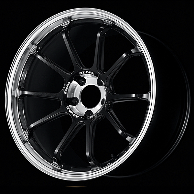 Advan RZ-DF2 19x9.0 / +43 Offset / 5x114.3 / 73mm Bore / Diamond Cut and Racing Titanium Black