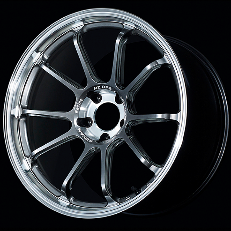 Advan RZ-DF2 20x10.5 / +15 Offset / 5x114.3 / 73mm Bore / Diamond Cut and Hyper Platinum Black