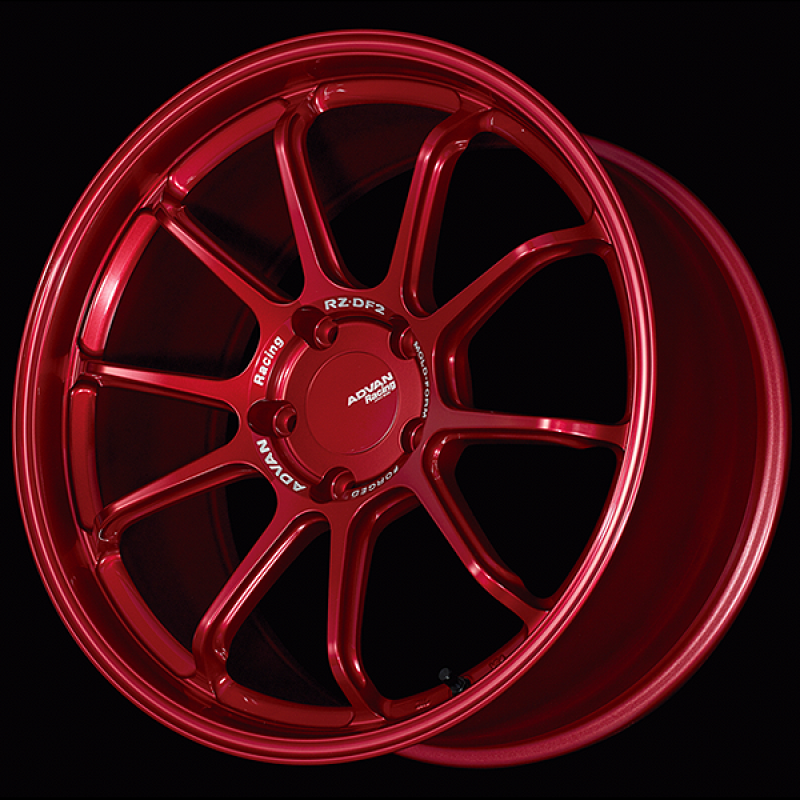 Advan RZ-DF2 for Porsche 20x9.0 / +56 Offset / 5x130 / 71.6mm Bore / Racing Candy Red