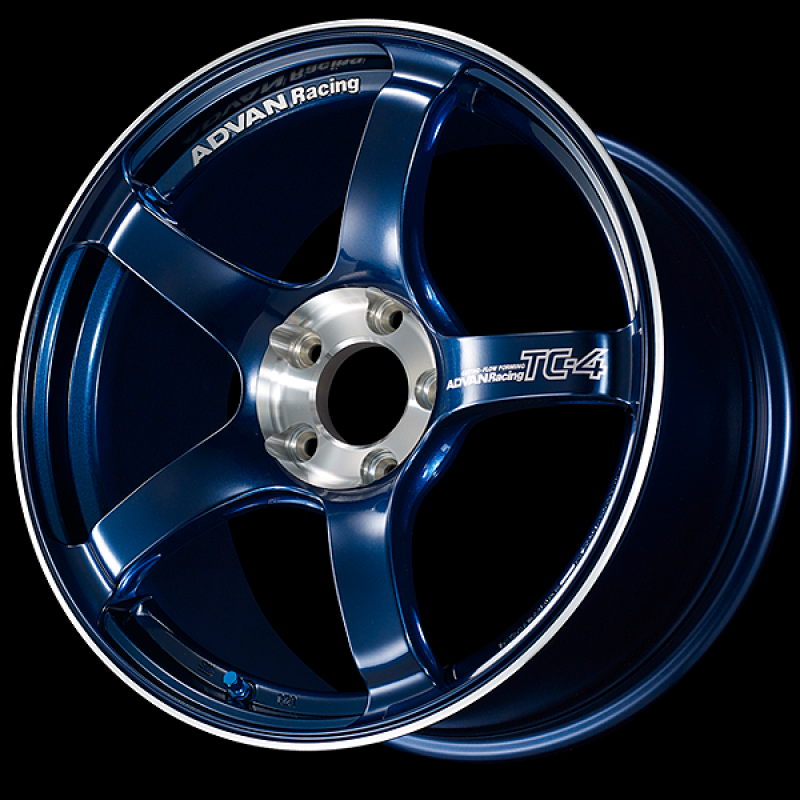 Advan TC-4 SE 17x7.5 / +43 Offset / 5x112 / 66.5mm Bore / Racing Indigo Blue and Diamond Cut