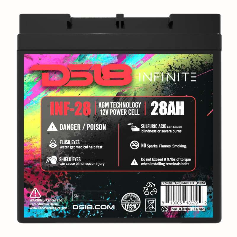 DS18 1000 Watts 28 AH Infinite AGM Power Cell Battery