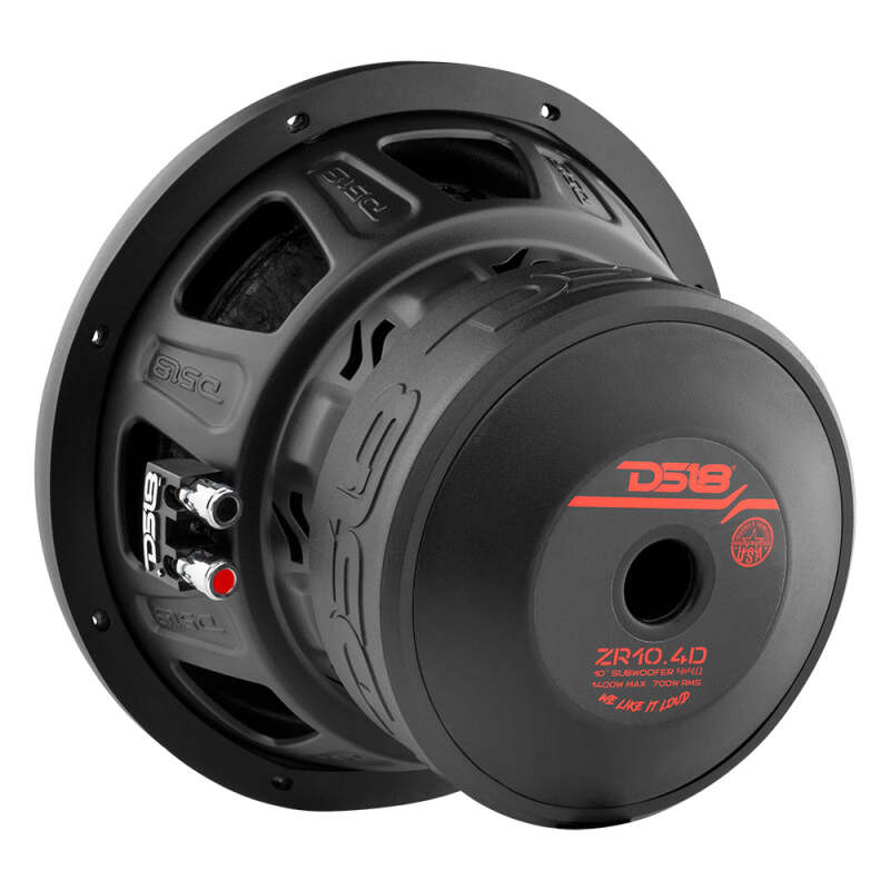 DS18 10in 700 Watts RMS 4 ohm DVC ZR Subwoofer
