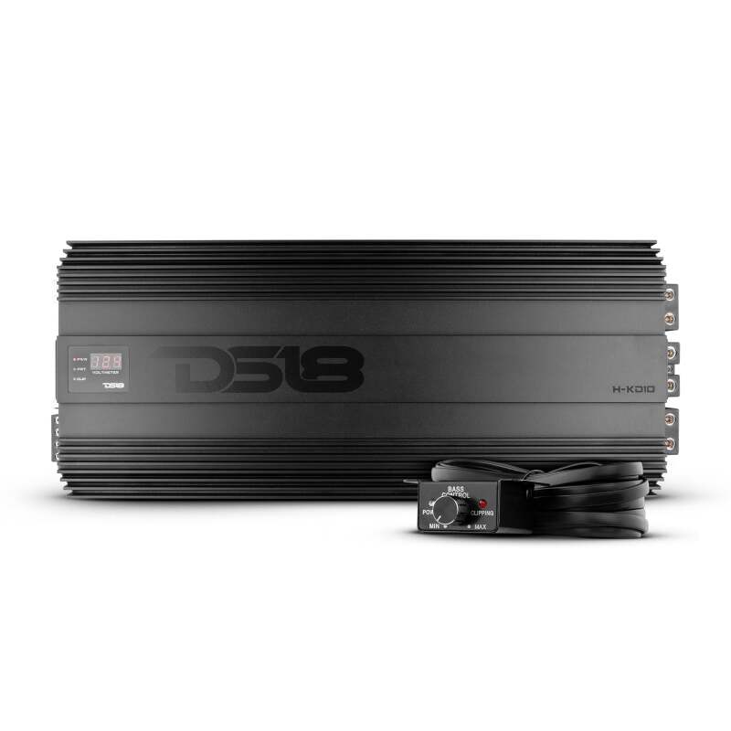 DS18 1-Channel Amp 18000 Burst/0.67ohm 10000/1ohm 5800/2ohm 3500/4ohm Watts RMS w/ Voltmeter Red