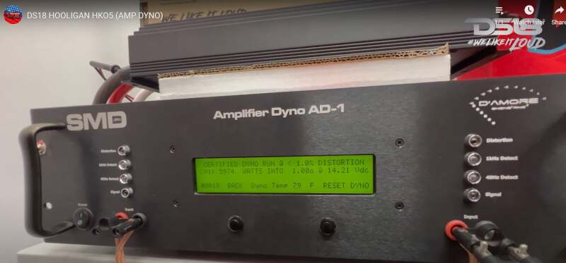 DS18 1-Channel Amp 9200 Burst/0.5ohm 5000/1ohm 3500/2ohm 2200/4ohm Watts RMS w/ Voltmeter Black