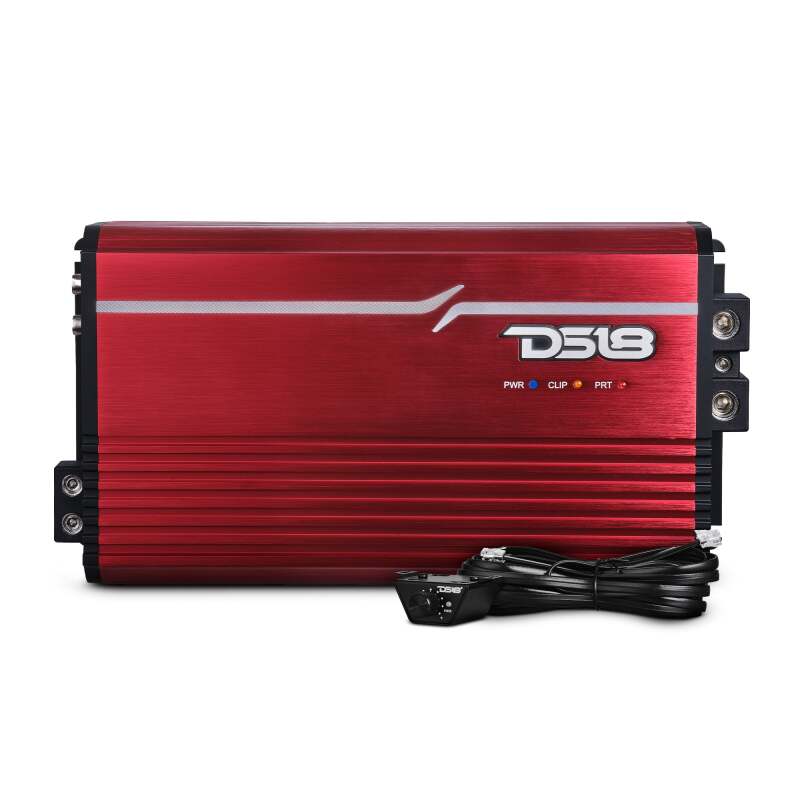 DS18 1-Channel Amp Class D Full-Range Monoblock 3500 Watts RMS/1ohm Red