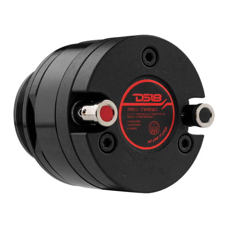 DS18 2.3in High Compression Neodymium Super Bullet Tweeter 100 Watts RMS 1.4in Aluminum VC 4 ohm
