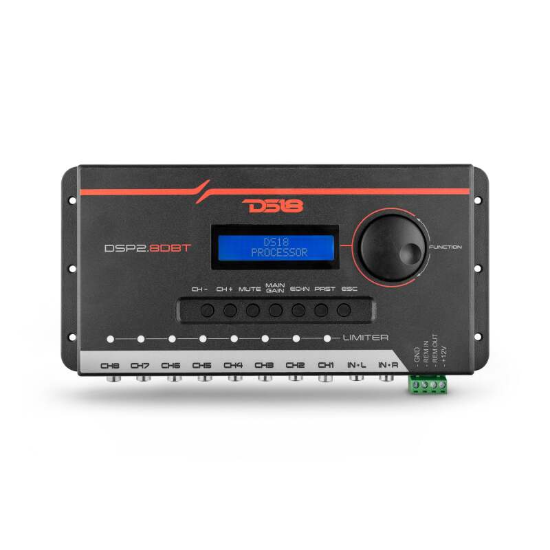 DS18 2-Channel In and 8-Channel Out Dual Signal Processor LCD Screen Bluetooth