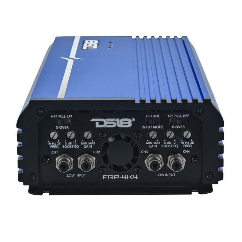 DS18 4-Channel Class-D Amp Stereo Full-Range 4 x 400 W RMS at4 ohm- Blue