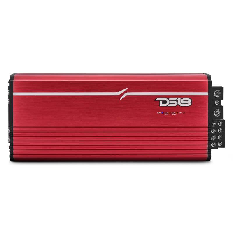 DS18 4-Channel Class-D Amp Stereo Full-Range 4 x 400 W RMS at4 ohm- Red