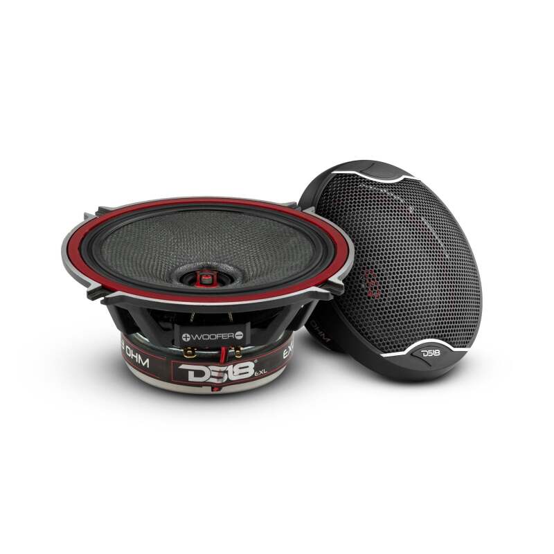 DS18 5.25in 80 Watts RMS 3 ohm 2-Way Coaxial Speakers And Component System w/ Fiberglass Cone