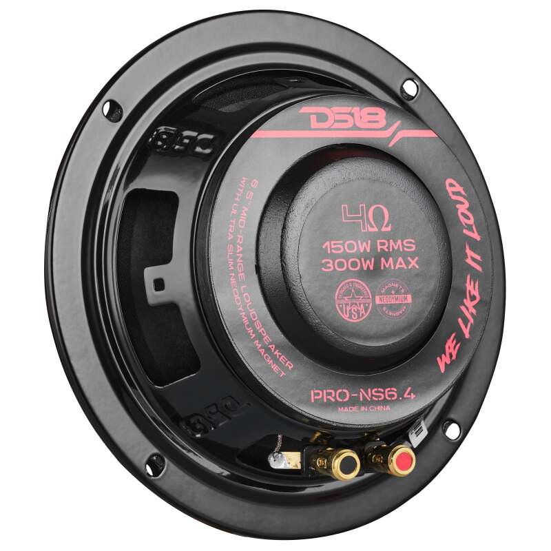 DS18 6.5in 150 Watts RMS 4 ohm Neodymium Shallow Full Range Loudspeaker