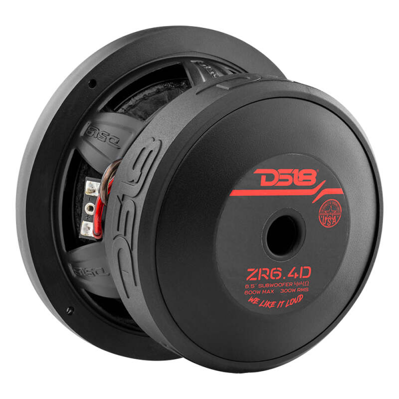 DS18 6.5in 300 Watts RMS 4 ohm DVC ZR Subwoofer