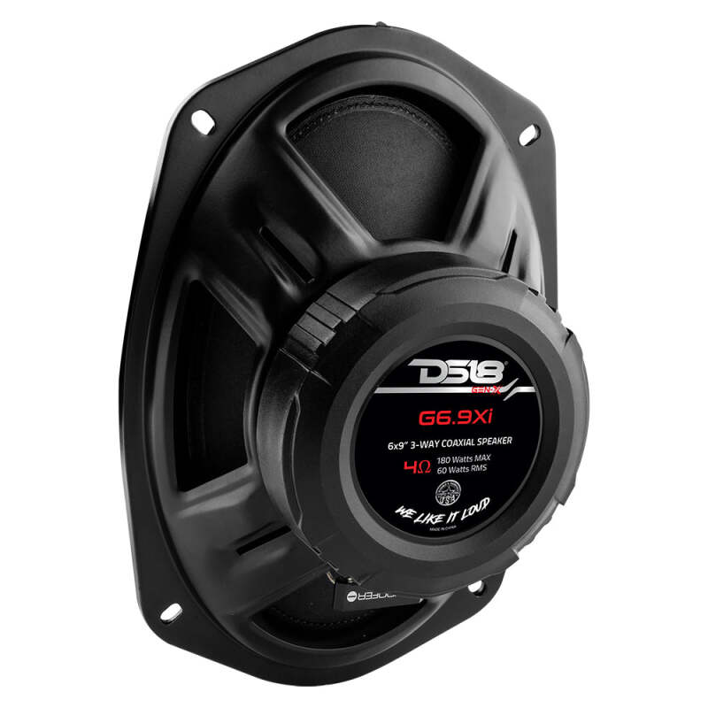 DS18 6x9in 60 Watts RMS 4 ohm 3-Way Coaxial Speaker System Universal Fit