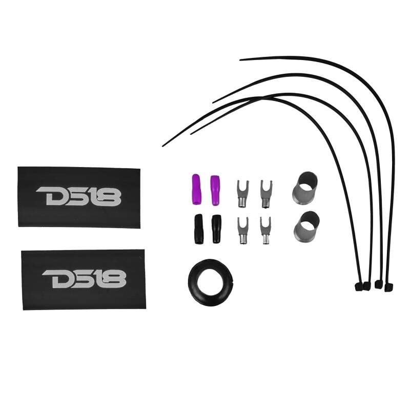 DS18 8-GA Amplifier Install Kit Advance- Purple