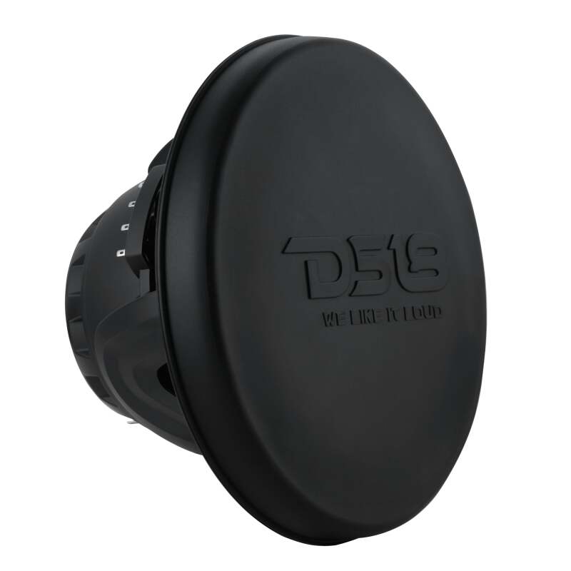 DS18 Hybrid Marine Speaker w/ Driver And RGB LEDs 8in 2-Way 350 Watts RMS 4 ohm Black w/ Covers