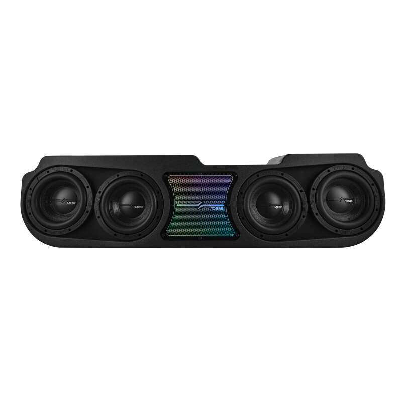 DS18 Jeep Gladiator JT 2020-UP 4 x 8in Subwoofers Included (ZR8.2D) Underseat Box Black -LED Lights