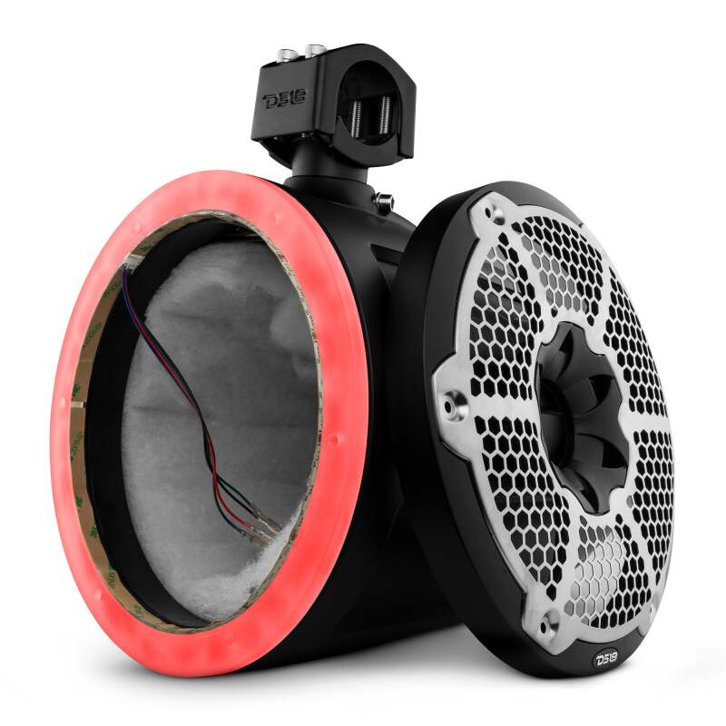 DS18 Marine And Psports Towers Speakers Not Included 10in RGB LED Lights Black