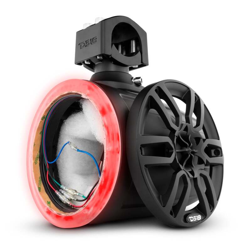 DS18 Marine And Psports Towers Speakers Not Included 6.5in RGB LED Lights Black