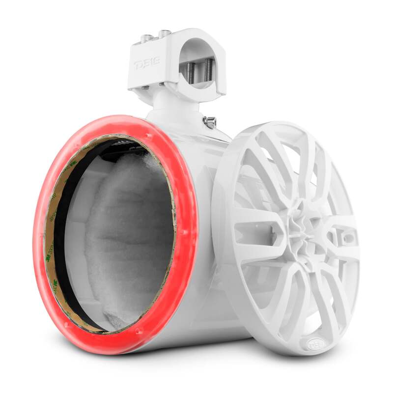 DS18 Marine And Psports Towers Speakers Not Included 8in RGB LED Lights White