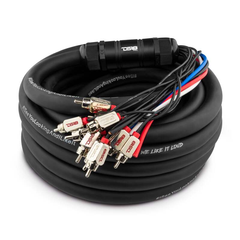 DS18 Medusa Wire Pack 10 Channel RCA 4 x 12GA OFC Power Wire 30-Feet