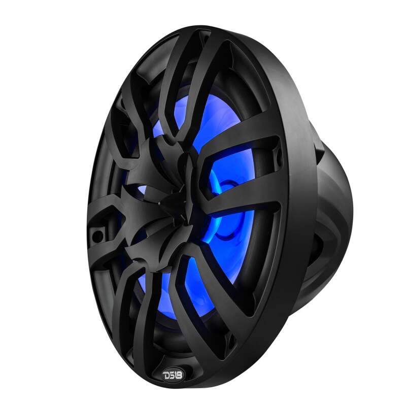 DS18 NXL Series Coaxial Marine Speaker w/ RGB Lights 10in 2-Way 200Watts RMS 4 ohm Black w/ Cover