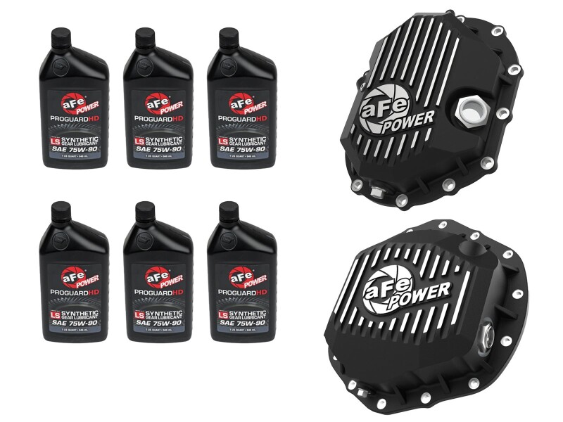 aFe Power Front/Rear Diff Cover Kit w/ Oil 20-25 GM Diesel Trucks V8 (AAM 9.25-12 & AAM 11.5-12-14)