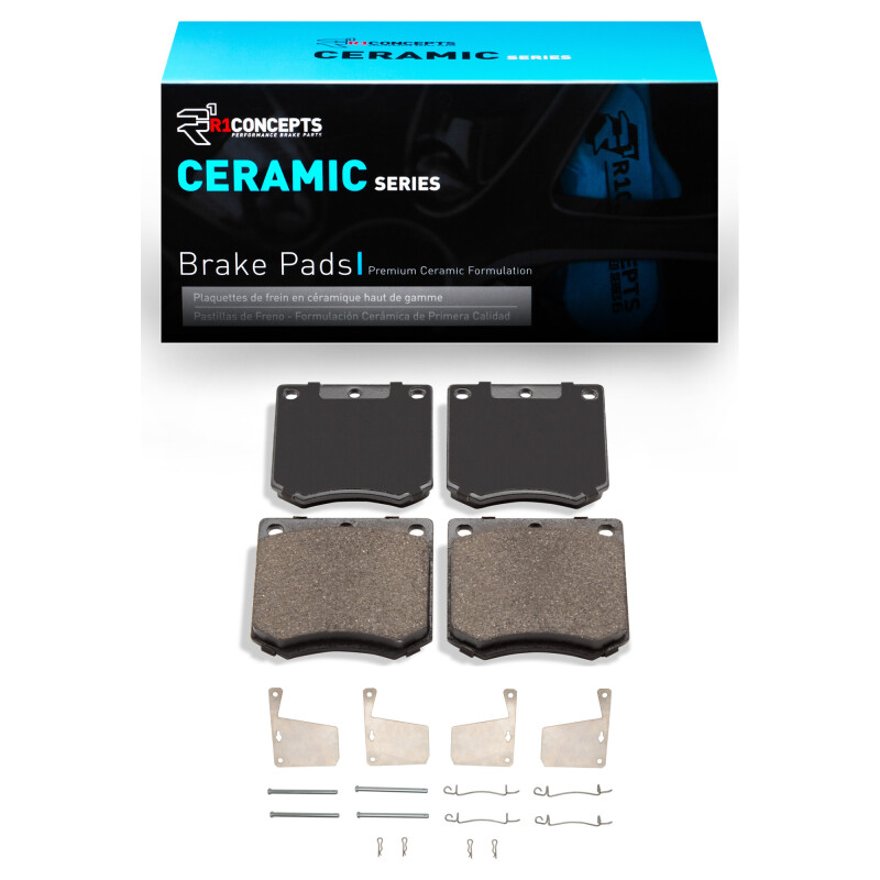 R1 1970-1977 Mercury CAPRI Front R1 Ceramic Pads & Hardware Kit