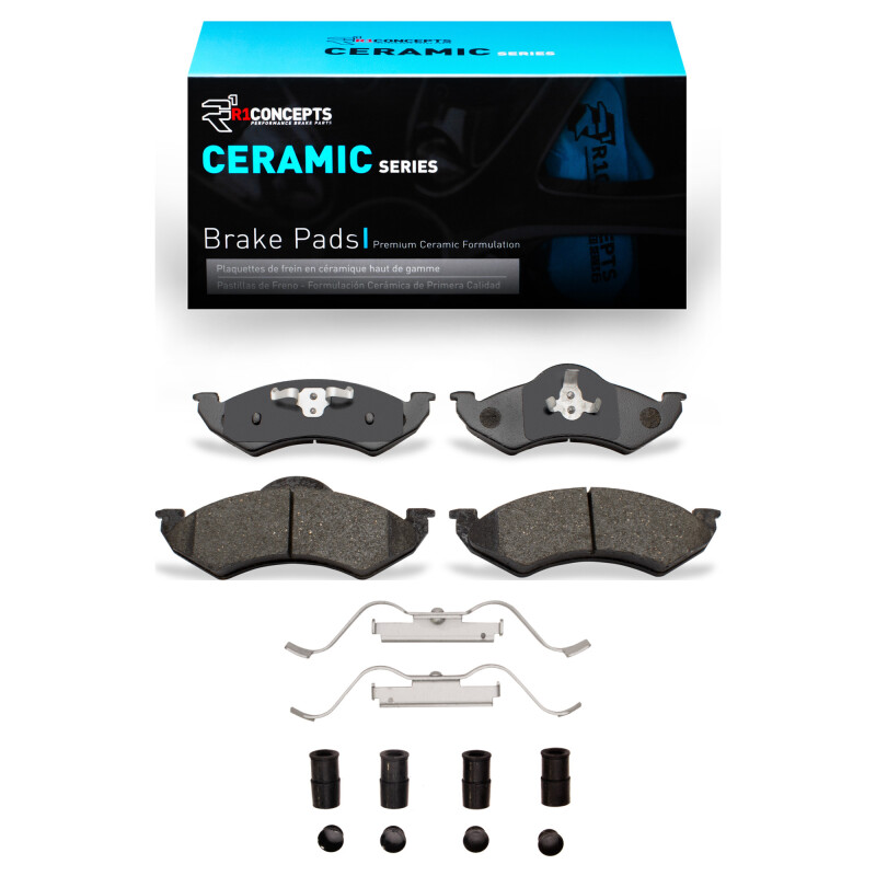 R1 2000-2002 Dodge Dakota RWD Front R1 Ceramic Pads & Hardware Kit