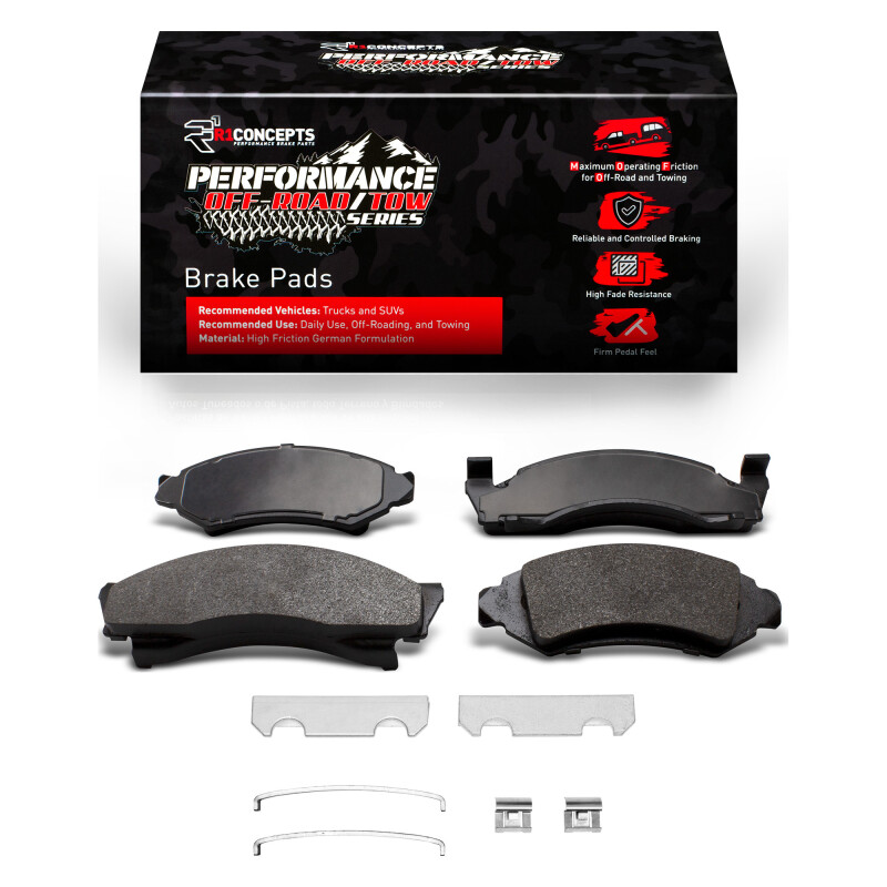 R1 1973-1985 Ford E-150 Econoline Club Wagon Front Off-Road/Tow Brake Pads & Hardware Kit