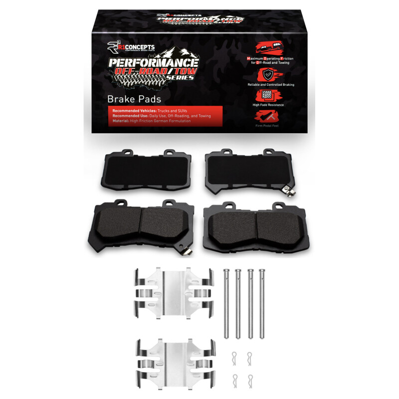 R1 2015-2020 Chevrolet Colorado Front Performance Off-Road/Tow Brake Pads & Hardware Kit