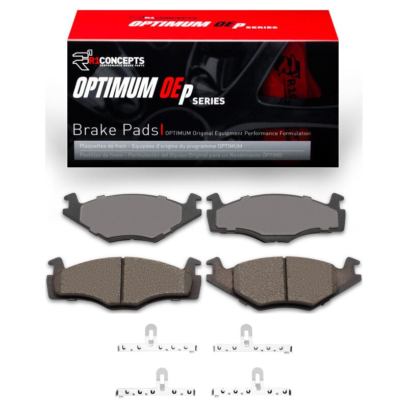 R1 1984-1993 Volkswagen Rabbit Convertible Front R1 Optimum OE Pads & Hardware Kit
