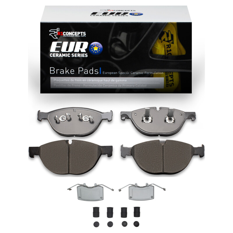 R1 2010-2024 Jaguar XFR Front R1 Euro Ceramic Pads & Hardware Kit