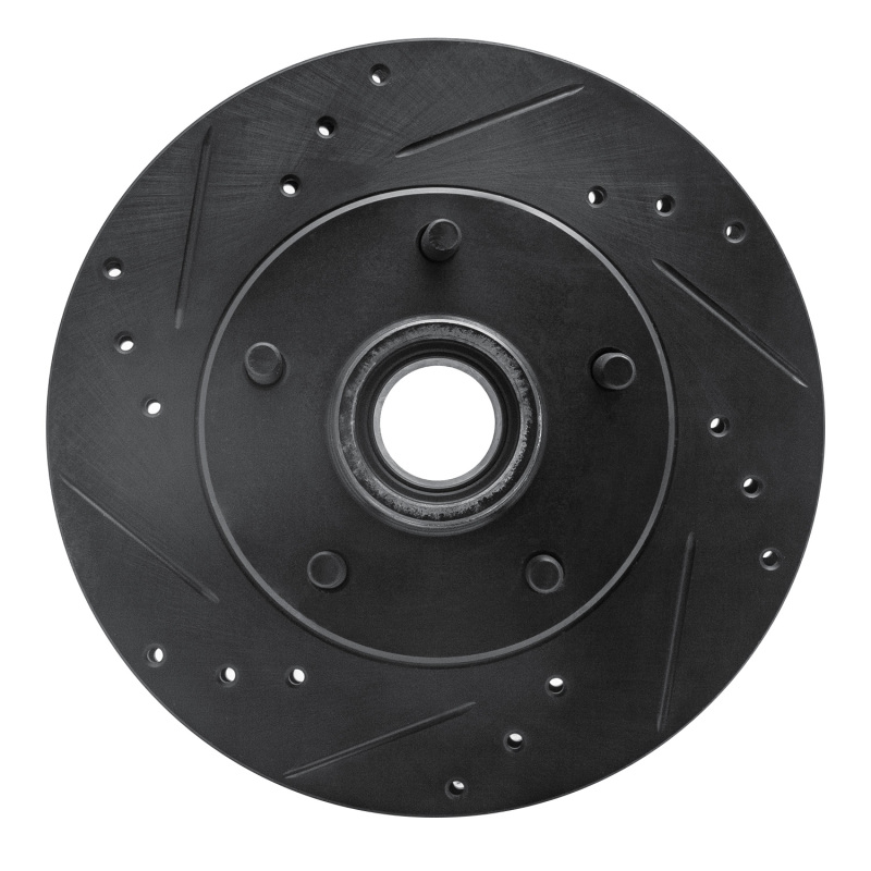 R1 1982-1995 Buick Regal Front Left Drilled & Slotted Black Brake Rotor