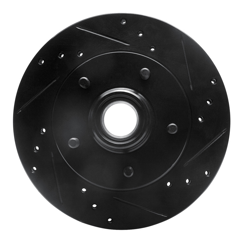 R1 1982-1995 Buick Regal Front Right Drilled & Slotted Black Brake Rotor