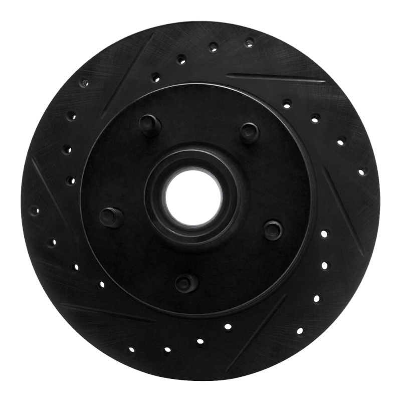 R1 1983-1997 Ford Ranger (USA/Canada) Front Left Drilled & Slotted Black Brake Rotor
