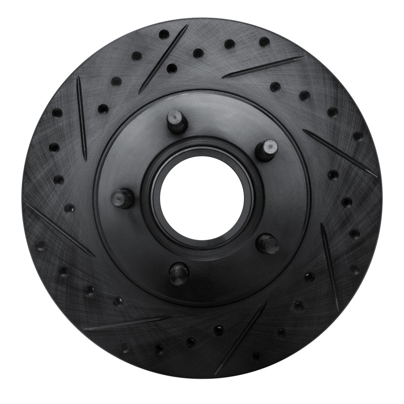 R1 1995-1997 Ford Ranger (USA/Canada) Front Left Drilled & Slotted Black Brake Rotor