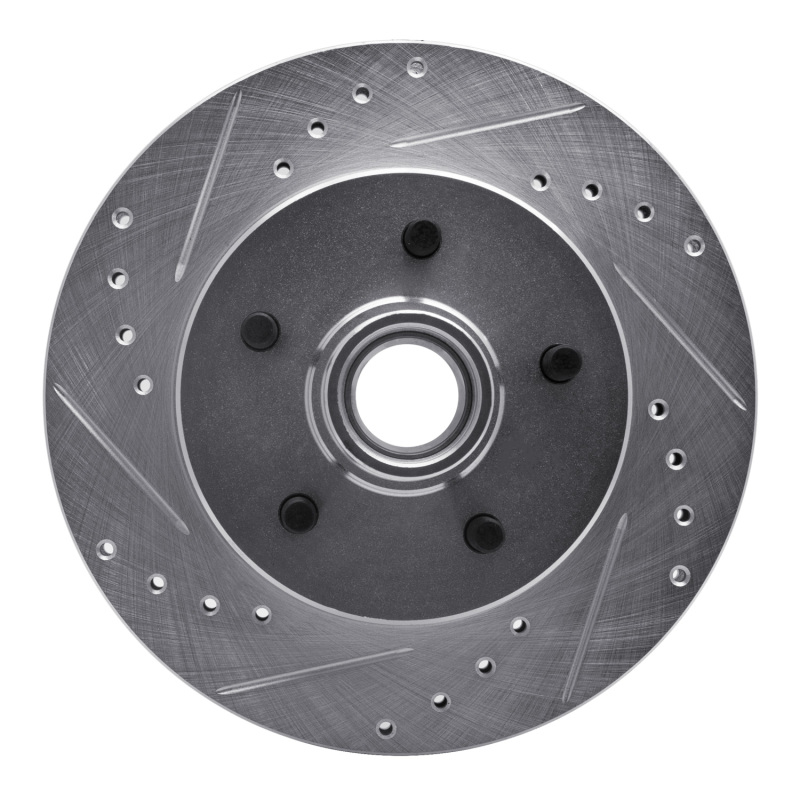 R1 1988-1994 Chevrolet C1500 Front Left Drilled & Slotted Silver Brake Rotor