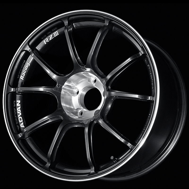 Advan RZIII 18x7.5 / +39 Offset / 5x112 BC / 66.5mm Bore / Black Gun Metallic & Diamond Cut