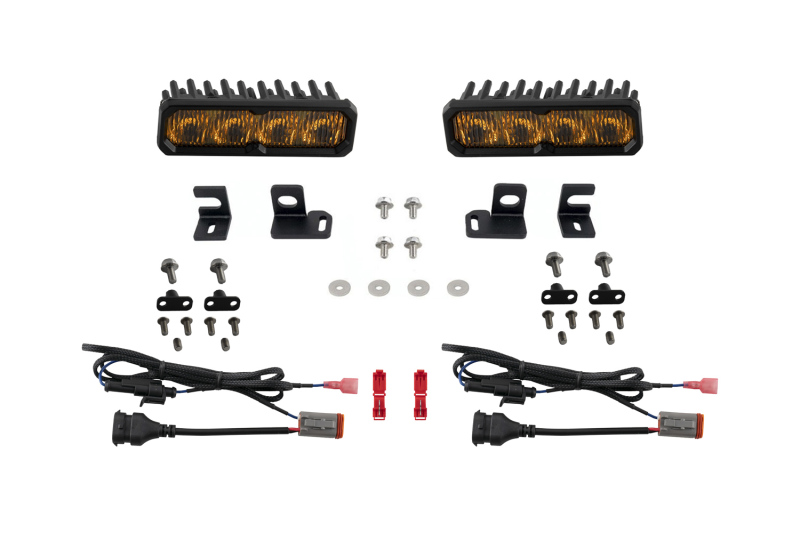 Diode Dynamics 2024-2026 Toyota Tacoma/4Runner Fog SS6 Pro LED Kit Yellow 3000K