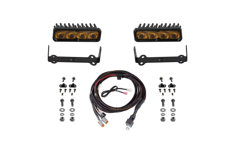 Diode Dynamics 2014-2024 Toyota 4Runner SS6 Pro LED Kit Yellow Fog 3000K