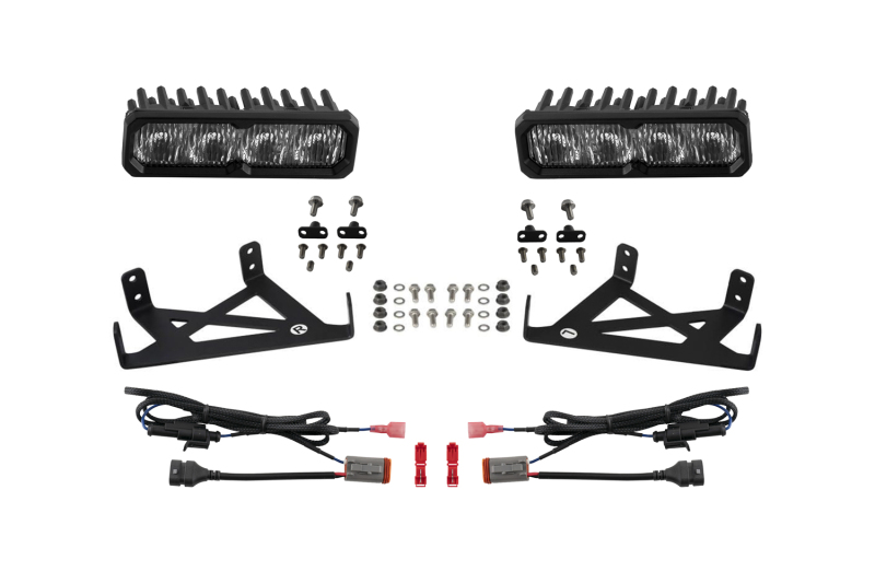 Diode Dynamics 2020-2022 Ford F-250 Super Duty F250 Fog SS6 Sport LED Kit White 6000K
