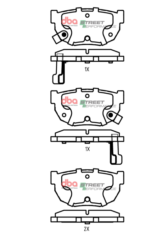 DBA 89-93 Nissan Skyline GTS R32 SP Performance Rear Brake Pads