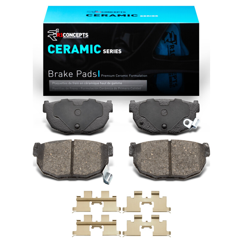 R1 81-98 Nissan 280ZX Rear Ceramic Brake Pads & Hardware Kit