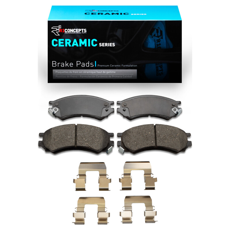 R1 91-02 Saturn SC1 Front Ceramic Brake Pads & Hardware Kit