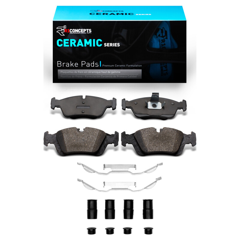 R1 92-08 BMW 323IS Front Ceramic Brake Pads & Hardware Kit