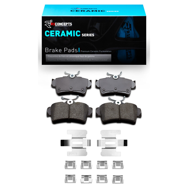 R1 94-04 Ford Mustang Rear Ceramic Brake Pads & Hardware Kit
