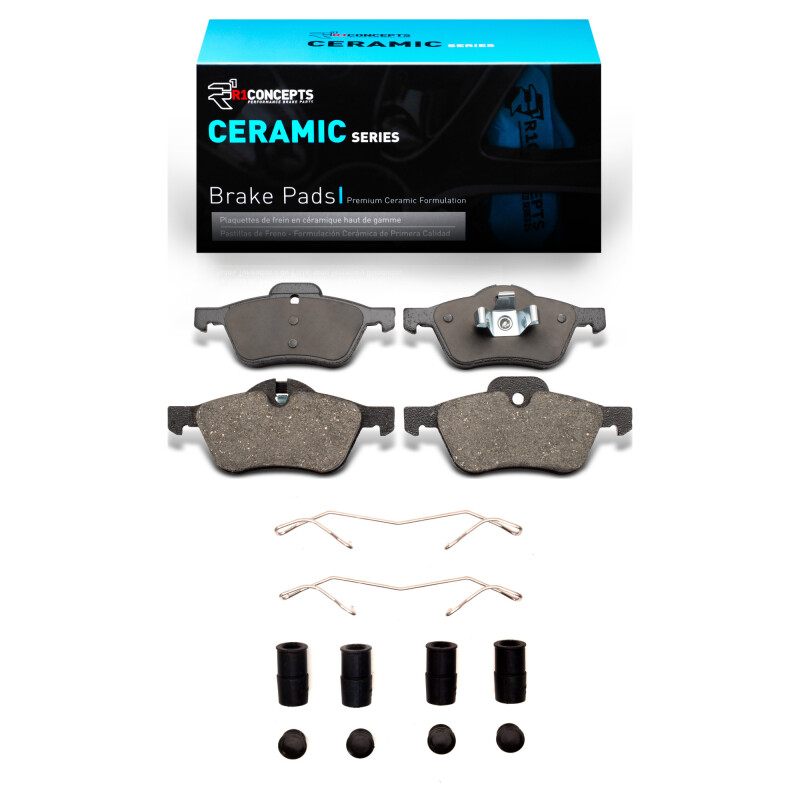 R1 02-08 Mini Cooper (Excl Clubman) Front Ceramic Brake Pads & Hardware Kit